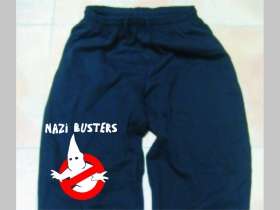 Antifašista Nazi Busters čierne teplákové kraťasy s tlačeným logom
